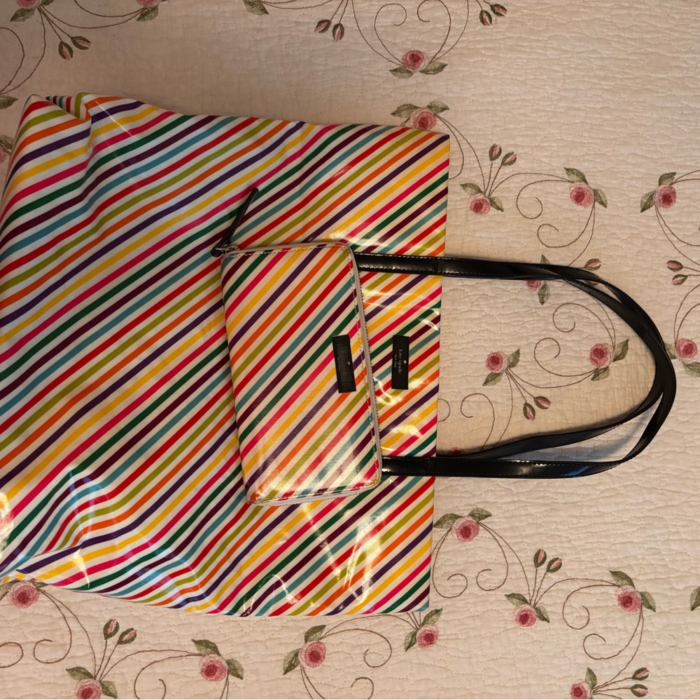 Kate Spade Multicolor Striped Tote - Picture 6 of 12